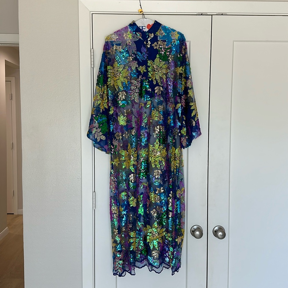 La Vie Style House Maxi Sequin Caftan Dress